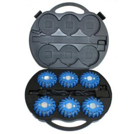 6 pack blue rechargeable led road flares 6 pack blue rechargeable led road flares