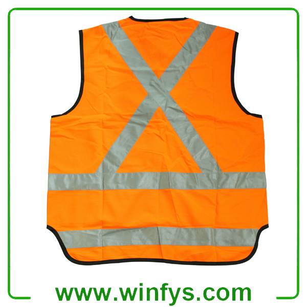 High-Visibility Orange Reflective Safety Vest High-Visibility Orange Reflective Safety Vest