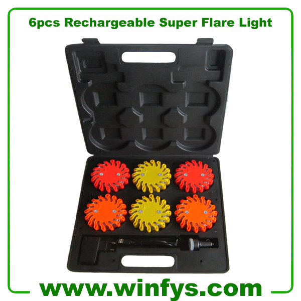 6pcs Rechargeable Super Flare Light
