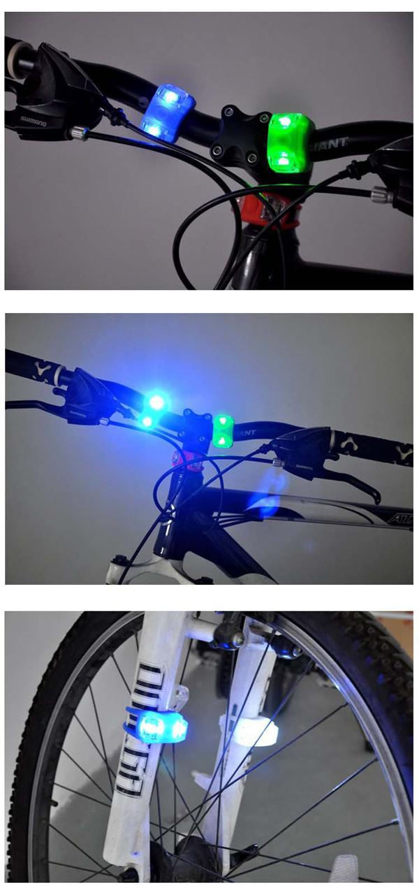 LED Silicone Bicycle Lights LED Bike Tail Lights LED Bicycle Light Flash Rear Lights