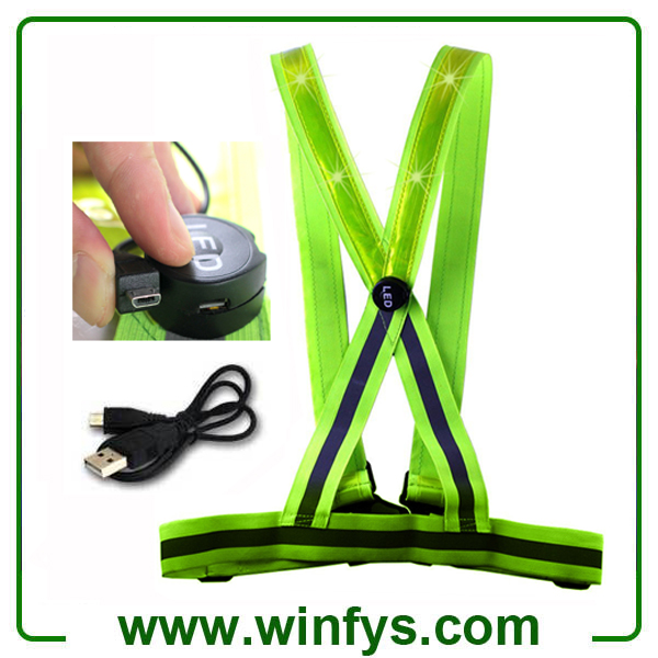 Flashing Led Vest Led Running Vest USB Rechargeable LED Safety Vests Flashing Led Vest Led Running Vest USB Rechargeable LED Safety Vests