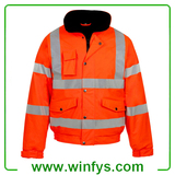 High Visibility Orange Yellow Winter Reflective Safety Clothes 