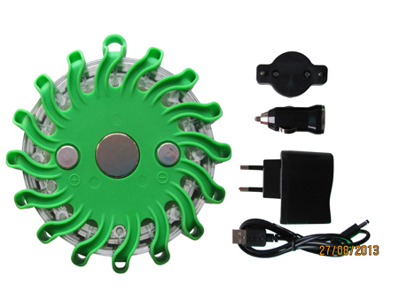 single pack 16 led road flares green single pack 16 led road flares green