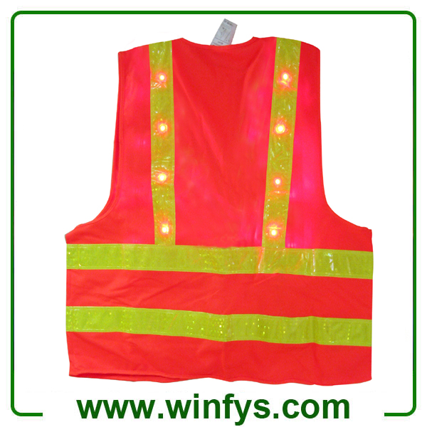 Red Led Safety Vests Led Safety Clothes Factory