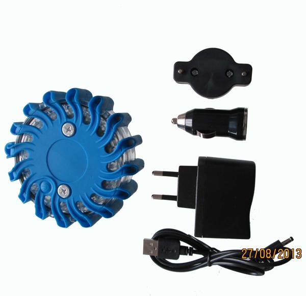 Single Pack Rechargeable Blue LED Road Flares Single Pack Rechargeable Blue LED Road Flares