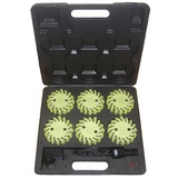 6-pack rechargeable green led flares