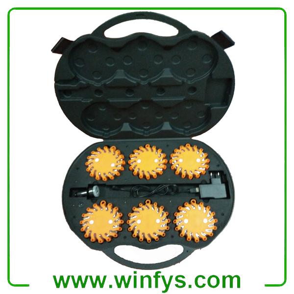 6 Pack Rechargebale Led Road Flares Red Amber Orange 6 Pack Rechargebale Led Road Flares Red Amber Orange
