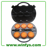 6-Pack Orange Amber Rechargeable Led Emergency Flares Led Road Flares Kits